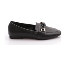 Dgn 5007-23y Kadin Burgu Tokali Loafer Siyah