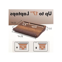 Minderli Laptop Sehpası, Ceviz Renk Ve Taşınabilir Tasarım