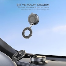 Araç İçi Ve Masaüstü 360 Derece Dönebilen Vakum Özellikli Magnetik Telefon Tutucu