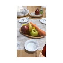 Ahşap Kayık Şeklinde Salata Ve Meyve Tabağı Kahverengi