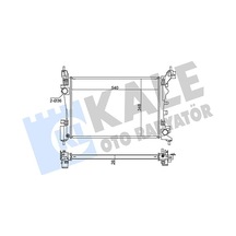Kale Su Radyatörü Brazing Fiat Grande Punto, Punto, Fiorino, Qubo 1.2 1.4 1.4 16v 05 Mt Ac/nac 540x348x26 Kal 345915