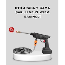 Mey İthalat Akülü Araba Yıkama Makinesi 21v Güçlü Basınçlı Ve Çift Akülü Taşınabilir