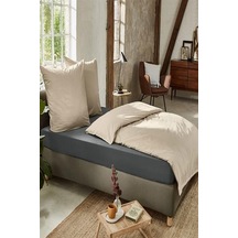 Düz Pamuklu Tek Kişilik Lastikli Fitted Penye Çarşaf Antrasit Düz Pamuklu Tek Kişilik Lastikli Fitted Penye Çarşaf Antrasit