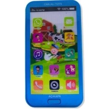 Oyuncak Telefon Sesli Işıklı Müzikli Oyuncak Çocuk Telefonu  Mavi