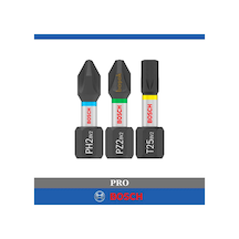 Bosch Pro Impact 25 Mm Ph2-pz2-t20-t25-t30 25 Parça Bits Uç Seti 2608521u63