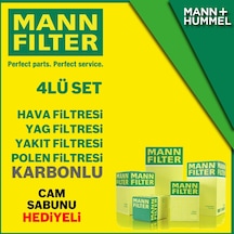 Toyota Corolla Uyumlu 1.4 D4D Mann-Filter Filtre Bakım Seti 2007-2018