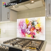 Decorita Cam Ocak Arkası Koruyucu | Renkli Sonbahar | 49,5x76cm