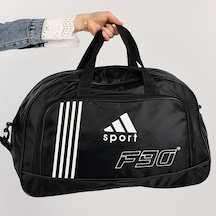 Büyük Boy Seyahat Spor Cantası El Valizi Siyah - Beyaz