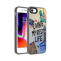 Apple Uyumlu iPhone 8 Kılıf Seyahat Temalı Telefon Kılıfı Kapak