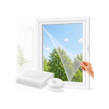 Sogud Kayra 1 Li Set Pencere Sinekliği 130x150 Cm - Yapışkanlı Cırtlı Sineklik Tülü - Yıkanabilir Tekrar Kullanılabilir Kesilebilir Sinek Perdesi - Geniş Pencere İçin