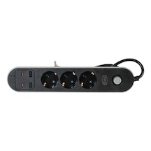 Ars 2 USB 2 Type C Girişli Akım Korumalı 2 Metre 3'lü Priz