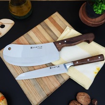 Mutfak Bıçak Seti 2'li Et Ekmek Sebze Şef Bıçağı