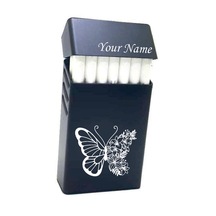 Kelebek Kazıma Kişiye Özel Metal Sigara Tabakası Paketi Taşıma Sa