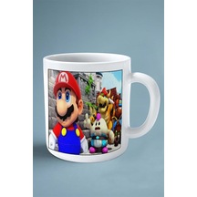 Super Mario Oyun Baskılı Kupa Bardak Çift Taraflı Kişiye Özel Model 17 Çok Renkli