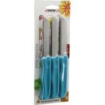 6pcs Meyve Bıçak Renkli Plastik Saplı Timya/go1395 200118 çok renkli