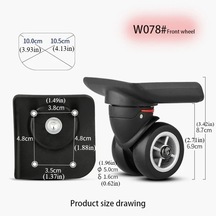 Topnotch Siyah 2'li Valiz Tekerleği - Dayanıklı, Kolay Monte, Pürüzsüz Dönen Valiz Rulmanı Siyah