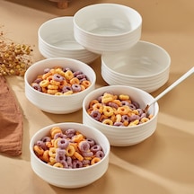 Cooker Ckr-4099 6'lı Emboss Kabartmalı Joker Porselen Yuvarlak Kase 12 Cm- 12'li Paket