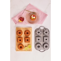 Emsan Griss Six In One Döküm Kek Kalıbı Gri 6'Lı