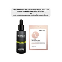 Dermal 3 Katmanlı Rose Gold Göz Maskesi 4 G + The Fair Caff-B3 Eye Illume Serum 30 ML﻿