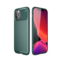 Newface Apple İphone 11 Pro Max Kılıf Auto Focus Karbon Kapak - Yeşil