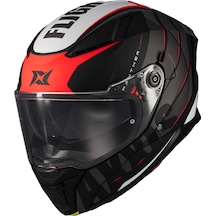Axxis Panther Flight Kapalaı Kask Parlak Siyah Gri Kırmızı