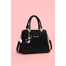 Westbag Kadın Butterfly El Ve Omuz Çantası Kol Çantası Charm Detaylı Siyah