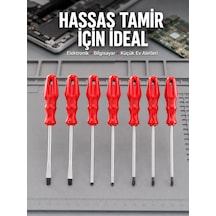 Düz Ve Yıldız Başlıklı 7li Tornavida Seti Ergonomik Tutma