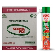 12 Adet 750 Ml Somafix Yangına Dayanıklı B1 Poliüretan Köpük S823