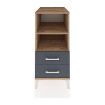 Kronos Komodin 2 Raflı 2 Çekmeceli 44x59x96 Çam-antrasit Atlas Çam