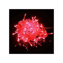 10mt Kırmızı 100 Led Fişli Noel Parti Yılbaşı Ağaç Dekoratif Aydınlatma Lambası Animasyonlu Süsleme