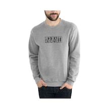 Red Dead Redemption 2 Logo Baskılı Gri Erkek Örme Sweatshirt