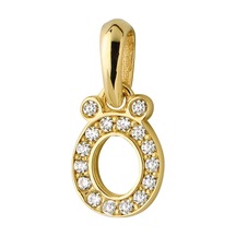 Goldkupe 14 Ayar Altın Ö Harfi Taşlı Kolye Ucu 0,50 Gr-6347 Altın