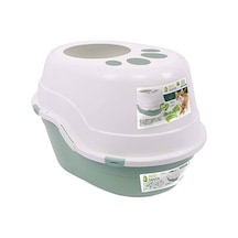M-pets Eco Tima Kapalı Kedi Tuvaleti Deniz Yeşili 63x49x42 Cm 244-53022.01