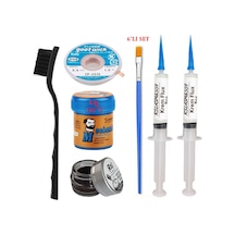 Krem Lehim Mchanc 138 C 42gr Havya Uç Temizleyici Flux Lehim Toplama Cp-2515 Lehim Emme Teli 2fırça Seti01