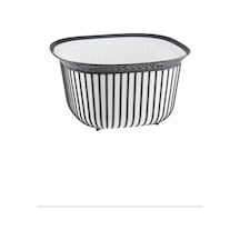 Linea Kare Çizgi Desenli Kase 4 Lt Royaleks-bnm-3712 Renkli