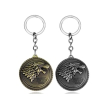 Game Of Thrones Stark İthal Anahtarlık Kolye Gri Anahtarlık