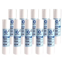 Açık Kasa Su Arıtma Cihazı 10 Inç 5 Mikron Sediment Spun Filtre 10 Adet