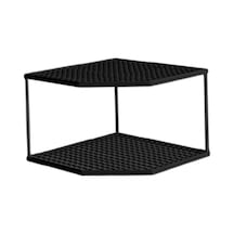 Homyl Mutfak Depolama Rafı Köşe Raf Standı Tezgah Dolabı Siyah