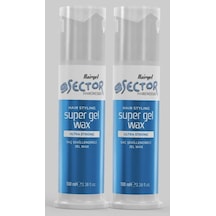 Sector Super Gel Wax Ultra Sert Şekillendirici Jel Vaks 2 X 100 Ml