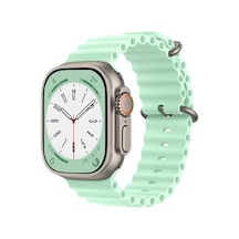 Newface Apple Watch Uyumlu 38mm Ocean Kordon - Açık Yeşil Diğer