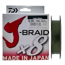 Daiwa J-braid 8x Dark Green 150 Mt 0.28 Mm İp Misina