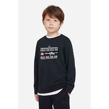 Tshirthane La Casa De Papel Rpg Baskılı Unisex Çocuk Siyah Sweatshirt
