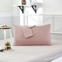 Reedark Ev, Otel Kullanıma Uygun 40 Pamuk 13372 Desenli Tekli Yastık Kılıfı Çift Paket - Kuru Pembe 48x74 Cm Diğer