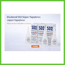 Bezos Elsabond 502 Süper Yapıştırıcı Japon Yapıştırıcı 20g Güçlü Hızlı Kuruyan Super Glue 3 Adet Dmc