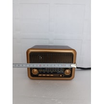 Nostaljik Radyo Klasik Radyo Bluetooth Hoparlör Usb-tf Çalar Ses Bombası Şarjlı Radyo - Bordo- Tek E