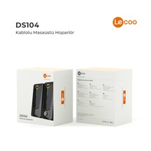 Lecoo Ds104 Rgb Usb Kablolu + 3.5mm 6w Masaüstü Hoparlör Siyah