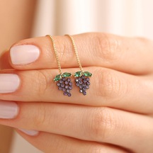 Sembol Gold 14 Ayar Altın Grape Küpe