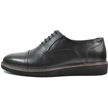 Onlo Ayakkabı C.161 Hakiki Deri Siyah Bağlı Casual Erkek Ayakkabı