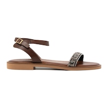 148 Brown Sandalet Kadın 21008 Myconian 2025 Greek Sandal Kahverengi