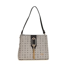 Bilik Deri Monogram Gri/siyah Kadın El Çantası Riv 232-mn 001